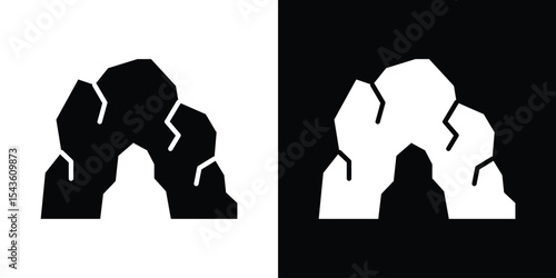cave icon collection. line stroke icon. EPS 10