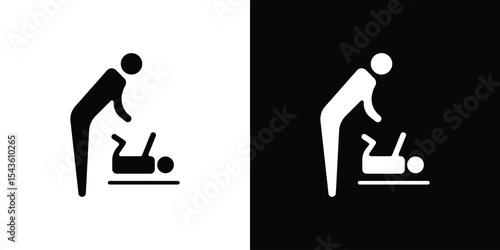 Changing table icon collection. line stroke icon. EPS 10