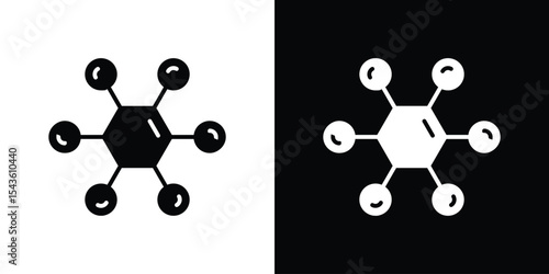 Chart connected icon collection. line stroke icon. EPS 10