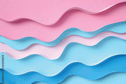 Paper cut abstract background. Square template for social media posts, presentations, flyers, invitations Vector illustration.