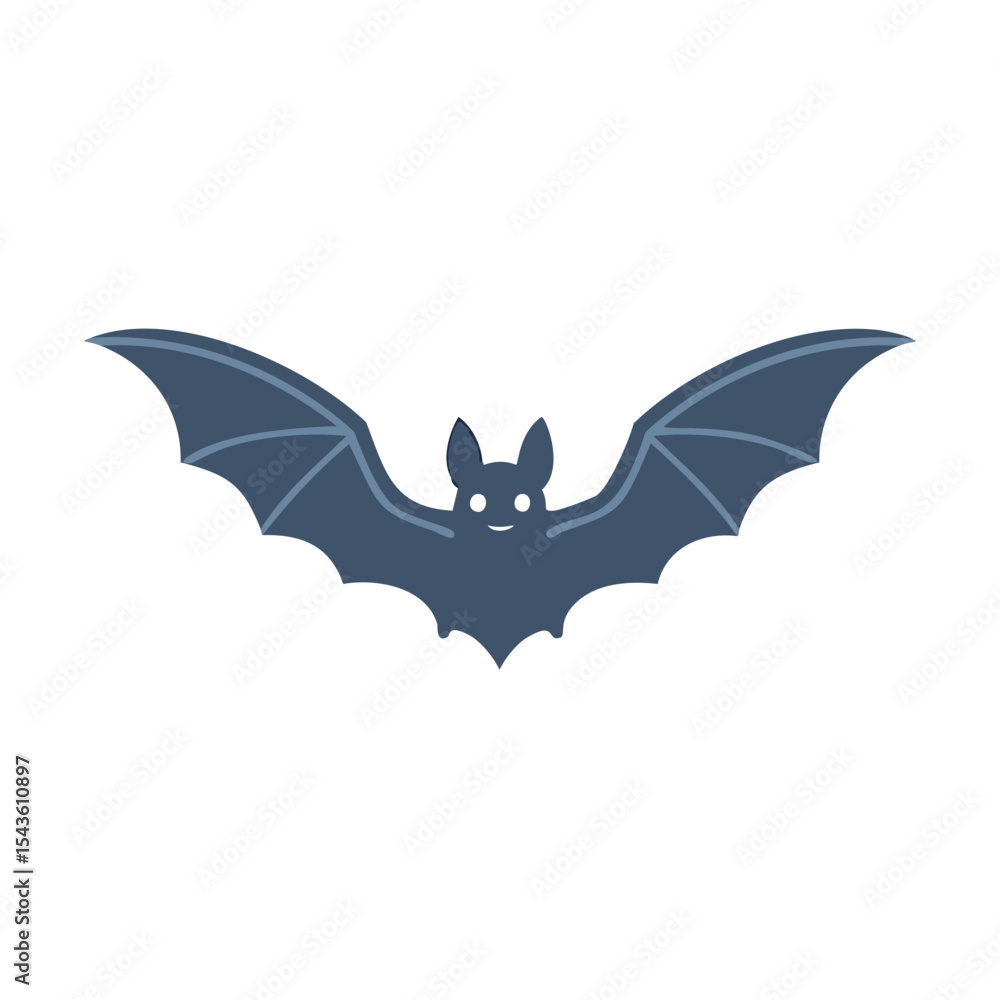 Fototapeta premium Cute cartoon bat halloween night flying creature
