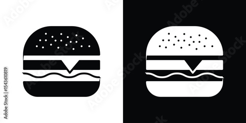Cheese burger icon collection. line stroke icon. EPS 10