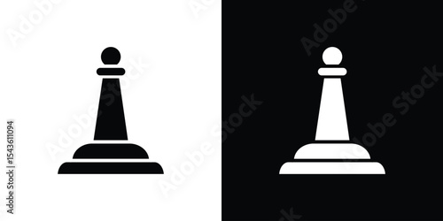 Chess pawn icon collection. line stroke icon. EPS 10