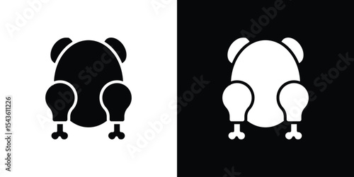 Chicken icon collection. line stroke icon. EPS 10