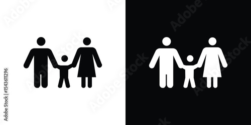 Child custody icon collection. line stroke icon. EPS 10
