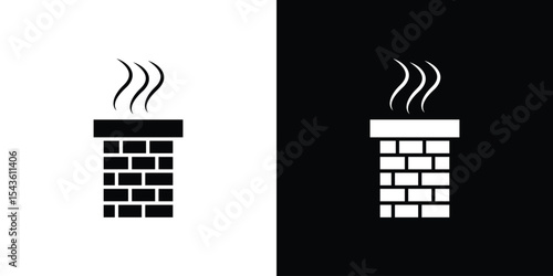 Chimney icon collection. line stroke icon. EPS 10