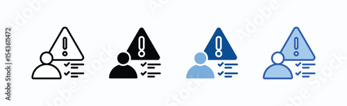 Risk Factors icon sheet multiple style collection isolated vector