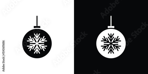 Christmas tree ball icon collection. line stroke icon. EPS 10