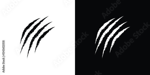 Claws scratches icon collection. line stroke icon. EPS 10