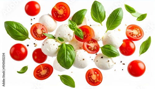 vegetables on white background