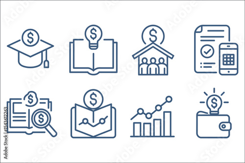 Minimalist Vector Set: Personal Finance and Budget Tools

