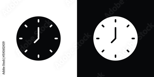 Clock icon collection. line stroke icon. EPS 10