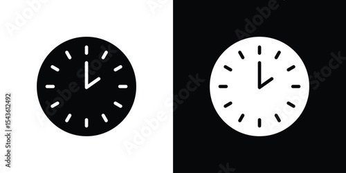 Clock two icon collection. line stroke icon. EPS 10