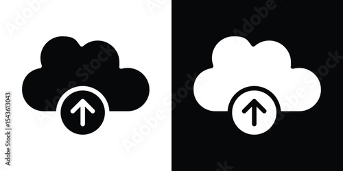 Cloud upload icon collection. line stroke icon. EPS 10