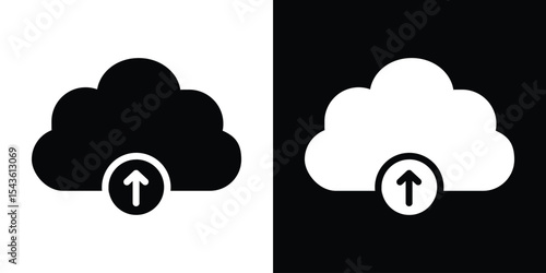 Cloud upload icon collection. line stroke icon. EPS 10