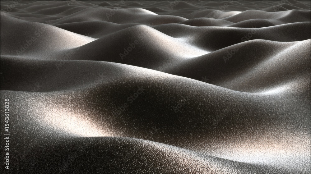 Obraz premium Abstract Waves in Black and Gray