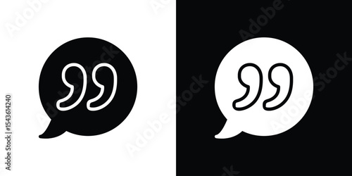 Comment quote icon collection. line stroke icon. EPS 10