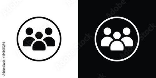 Community icon collection. line stroke icon. EPS 10