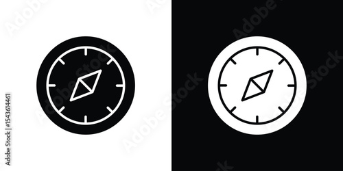 Compass icon collection. line stroke icon. EPS 10