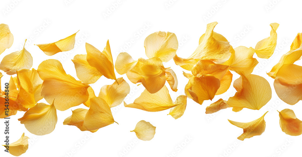 Naklejka premium yellow flower petal falling down