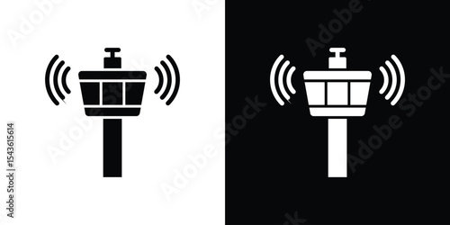 Control Tower icon collection. line stroke icon. EPS 10
