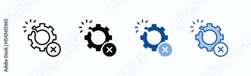 Damage icon sheet multiple style collection isolated vector