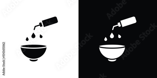 Cooking oil and bowl icon collection. line stroke icon. EPS 10