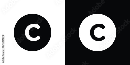 Copyright icon collection. line stroke icon. EPS 10