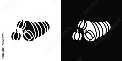 Cornucopia icon collection. line stroke icon. EPS 10