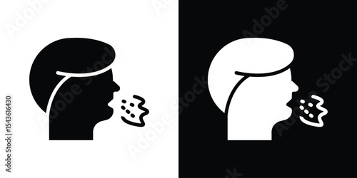 Cough icon collection. line stroke icon. EPS 10
