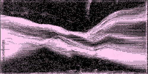 Pixel Glitch Wave Background. Abstract Retro Screen Style