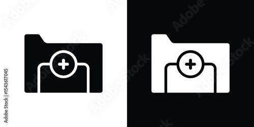Create folder icon collection. line stroke icon. EPS 10