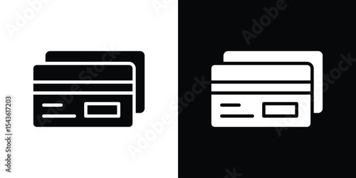 Credit card icon collection. line stroke icon. EPS 10