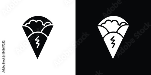 Crepe icon collection. line stroke icon. EPS 10