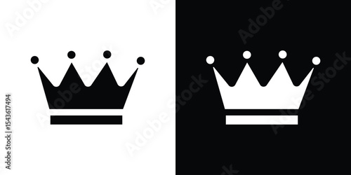 Crown icon collection. line stroke icon. EPS 10
