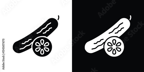 Cucumber icon collection. line stroke icon. EPS 10