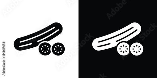 Cucumber icon collection. line stroke icon. EPS 10