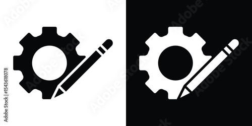 Customizefor banner and packaging design. Vector illustrationtings icon collection. line stroke icon. EPS 10
