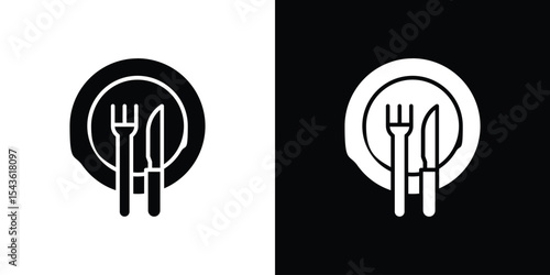 Cutlery icon collection. line stroke icon. EPS 10