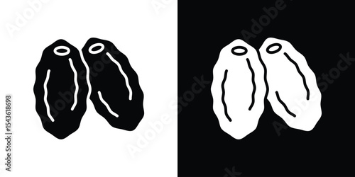 Date fruit icon collection. line stroke icon. EPS 10