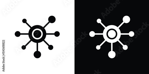 Decentralized icon collection. line stroke icon. EPS 10