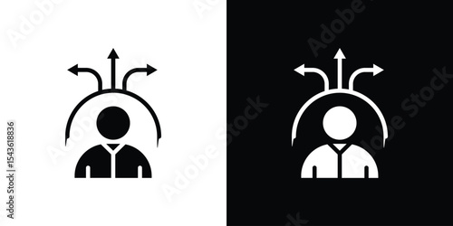 Decision icon collection. line stroke icon. EPS 10
