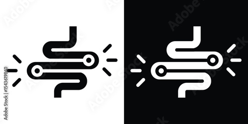 Diarrhea icon collection. line stroke icon. EPS 10