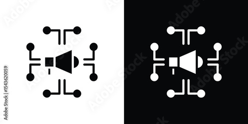 Digital campaign icon collection. line stroke icon. EPS 10