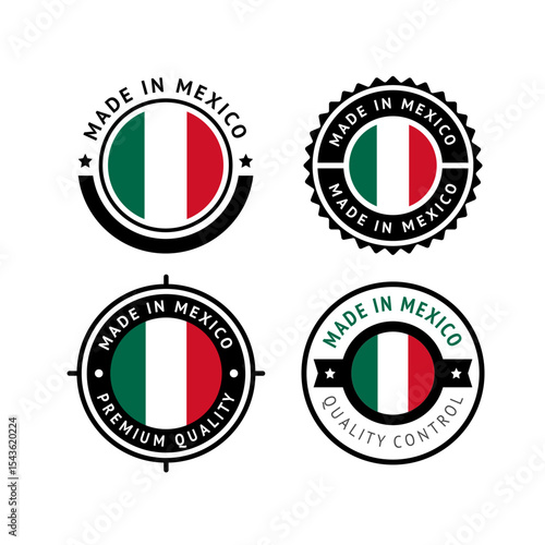 National flag of the Mexico, set flat vector icon