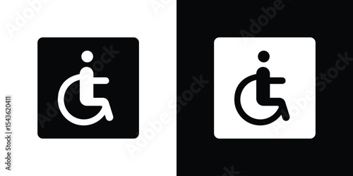 Disable icon collection. line stroke icon. EPS 10