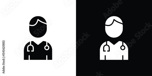 Doctor icon collection. line stroke icon. EPS 10