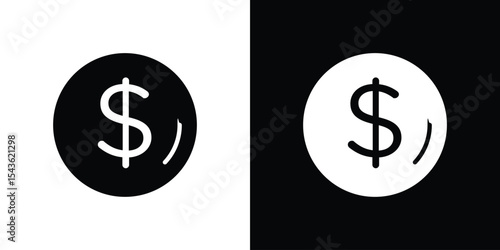 Dollar icon collection. line stroke icon. EPS 10