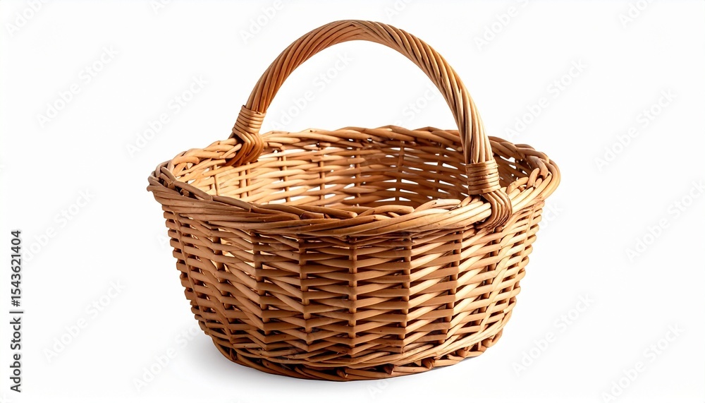 Obraz premium empty wicker basket