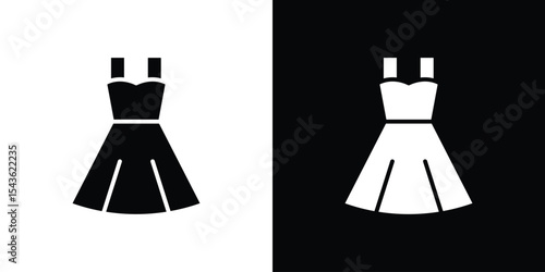 Dress icon collection. line stroke icon. EPS 10